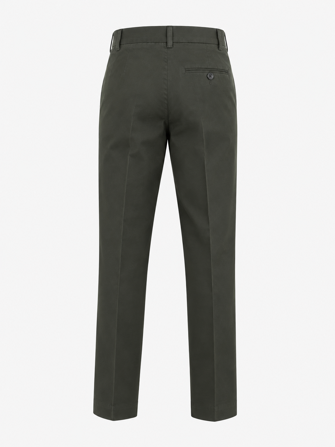 Olive Green Pure Cotton Twill Trousers