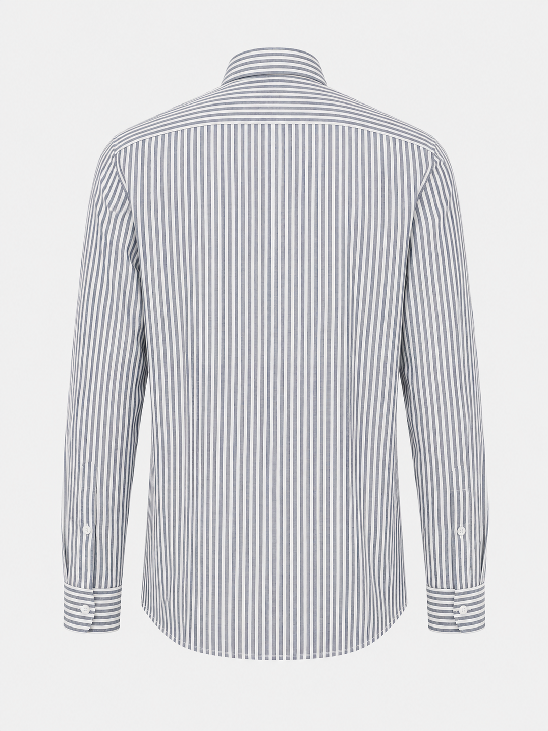 KWIT Pure Linen Shirt - Slate Grey and White Stripe