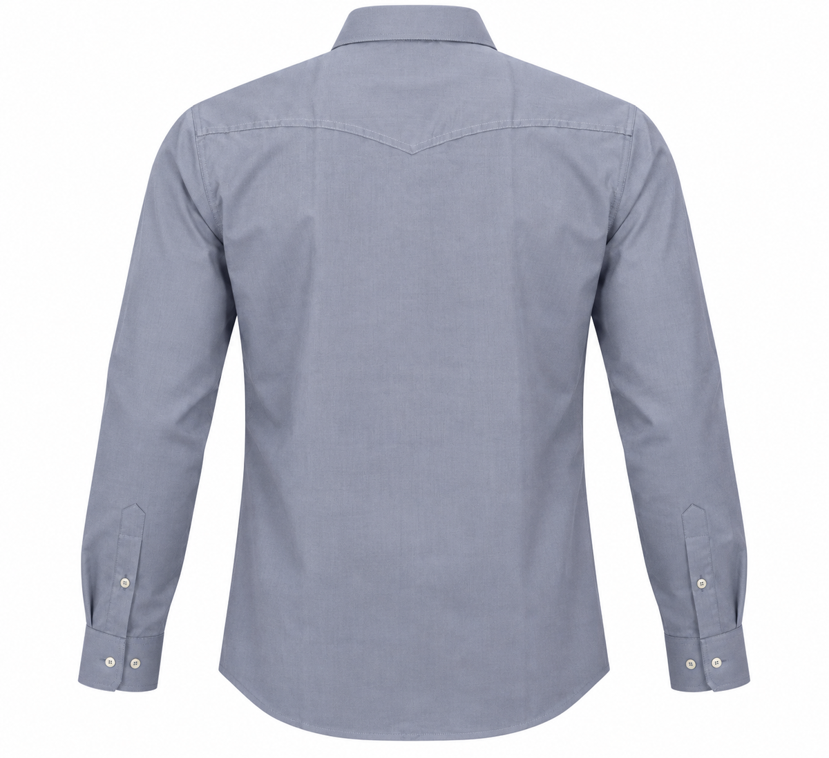 Silver Mist Dual-Pocket Cotton Shirt