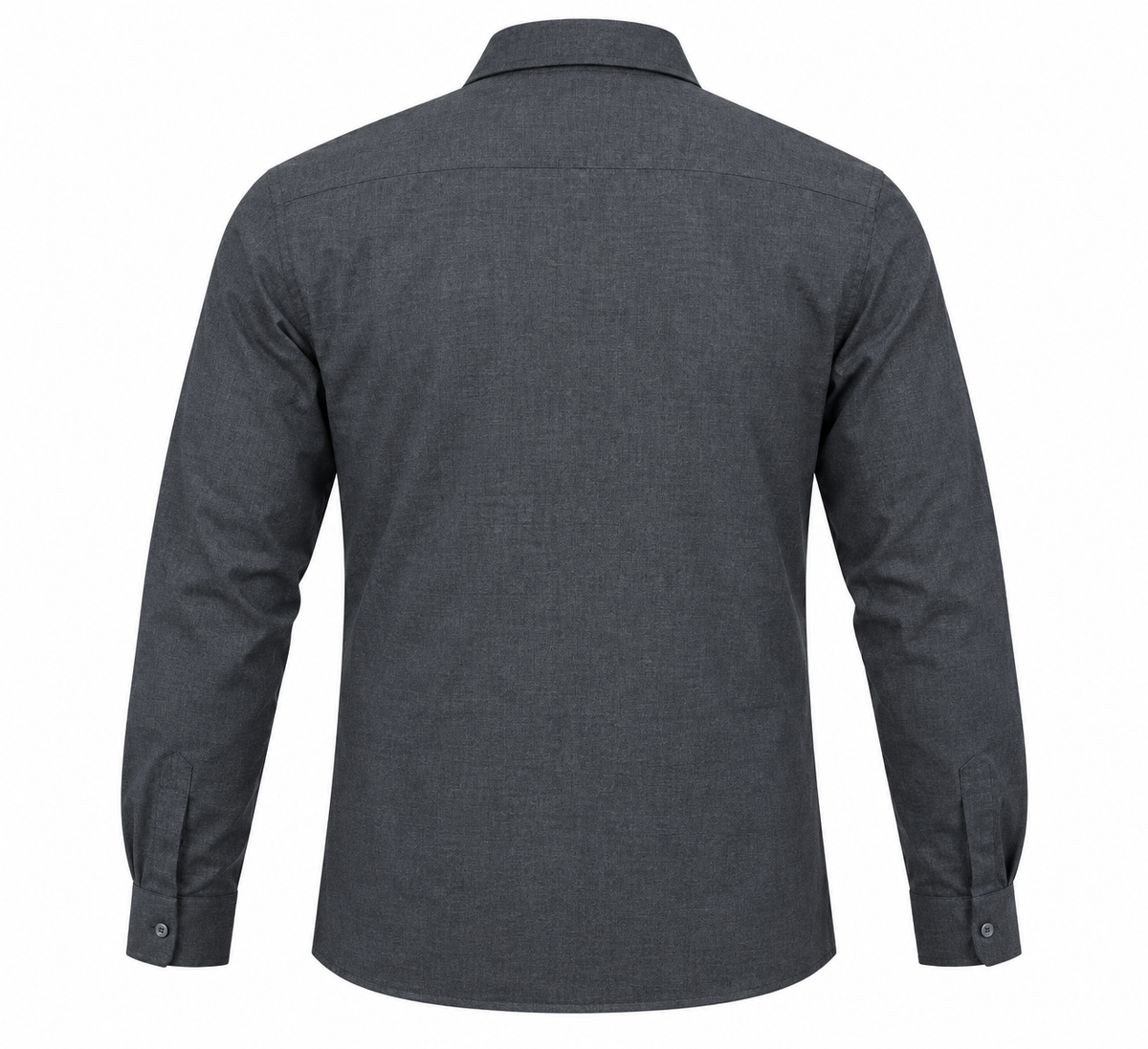 Graphite Grey Cotton Half-Placket Shirt