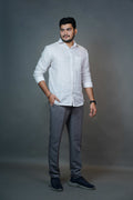 Men’s Linen Shirt – Soft Ivory White