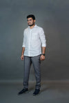 Men’s Linen Shirt – Soft Ivory White