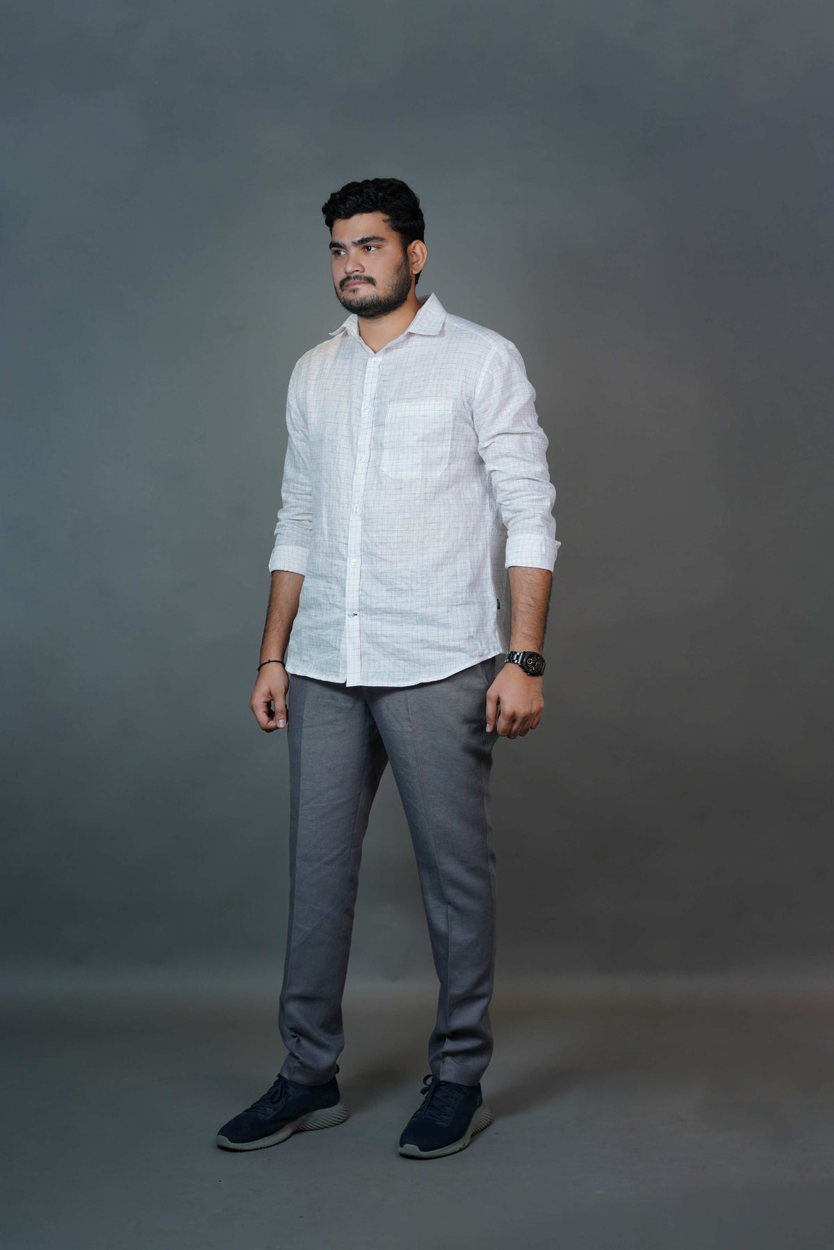 Men’s Linen Shirt – Soft Ivory White