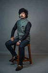 Heritage Green Jacquard Modi Jacket