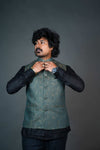 Heritage Green Jacquard Modi Jacket