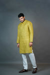 Mustard Yellow Linen Kurta
