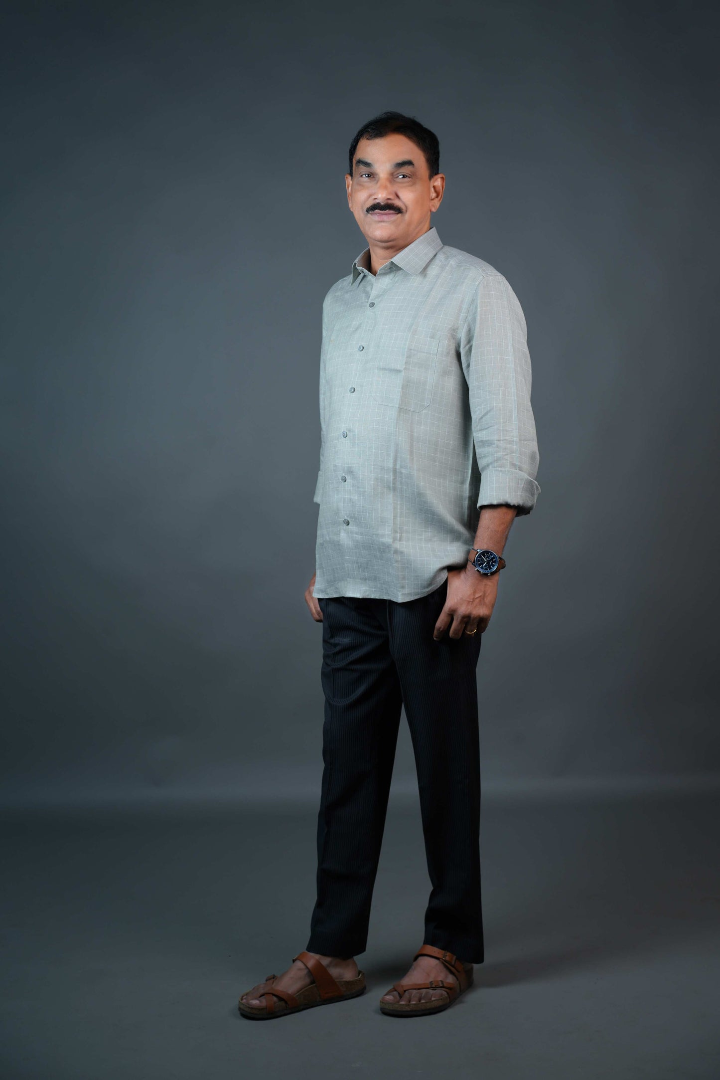 Men’s Linen Shirt – Grey
