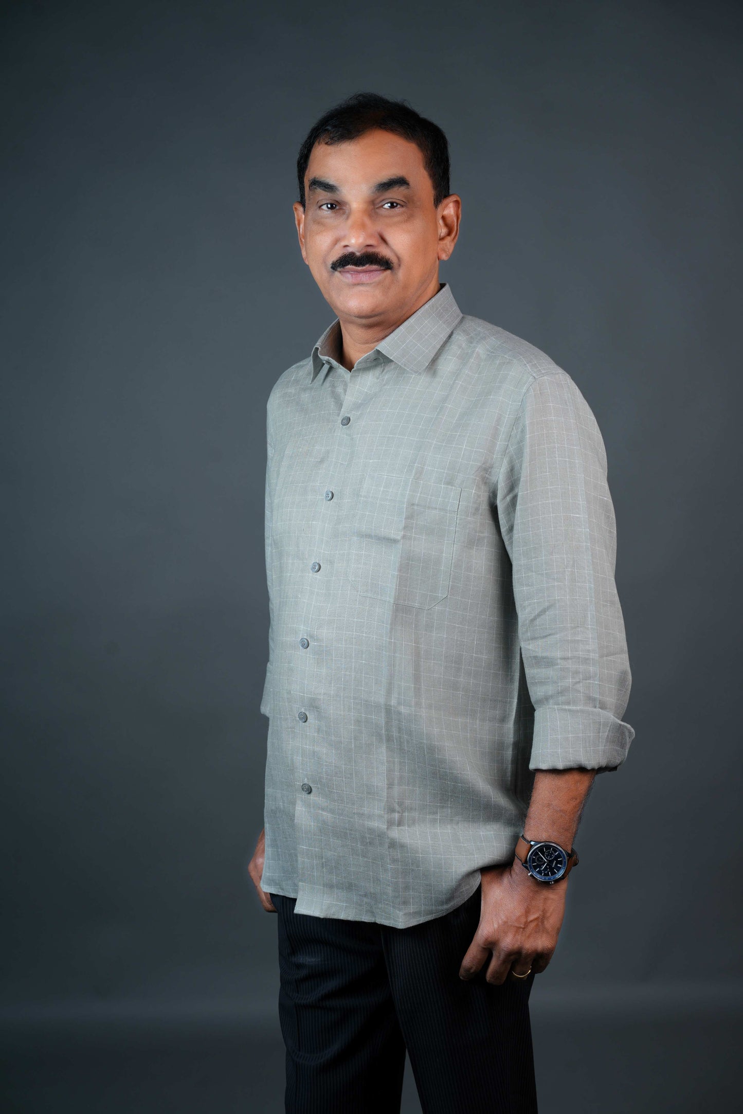 Men’s Linen Shirt – Grey