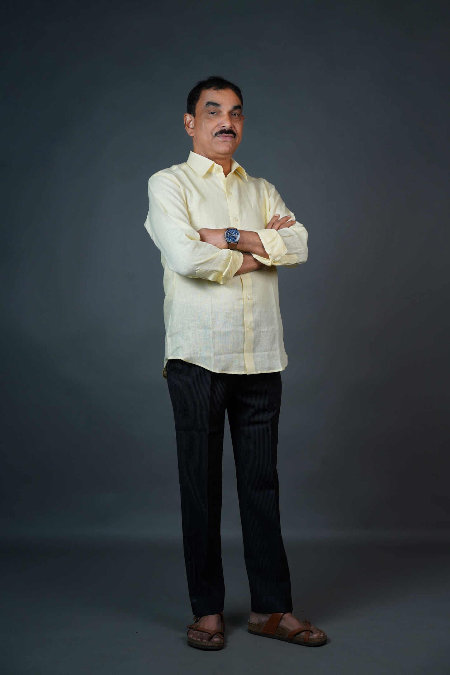 Men’s Linen Shirt – Lemon Yellow