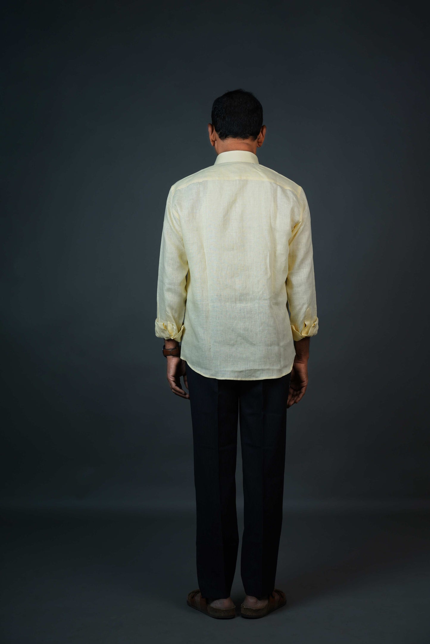 Men’s Linen Shirt – Lemon Yellow