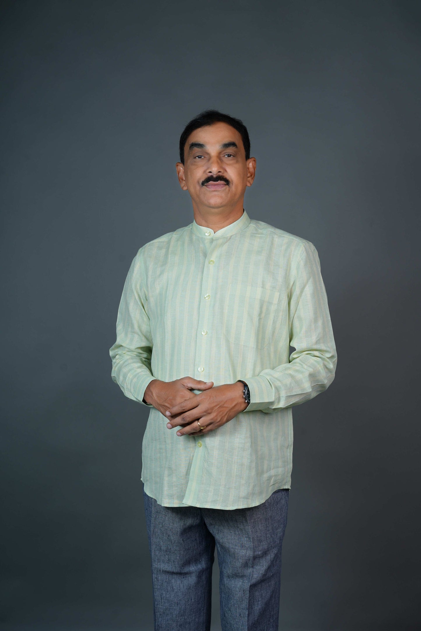 Men’s Linen Shirt – Light Mint Green