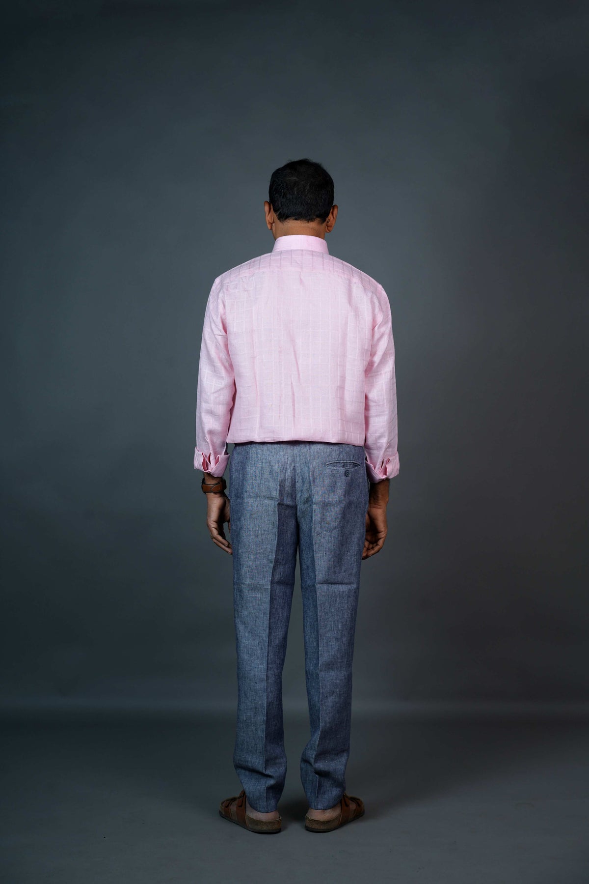 Men’s Linen Shirt – Pastel Pink