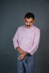 Men’s Linen Shirt – Pastel Pink
