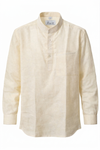 Men's Jute fabric Shirt - Soft Ivory Beige