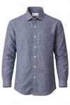 Men’s Linen Shirt - Dusty Steel Blue