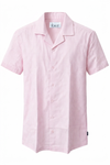 KWIT Mixed Linen Shirt - Pink and White Pinstripe
