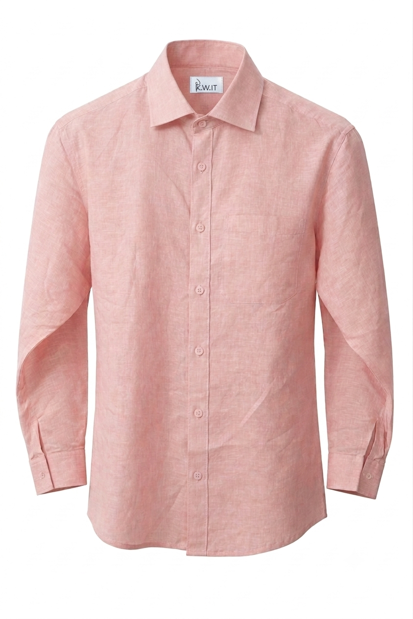 KWIT Pure Linen Shirt - Peach
