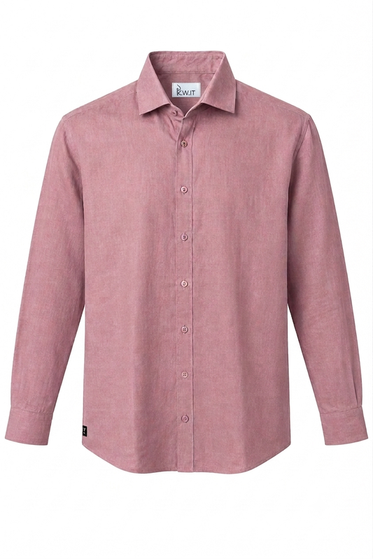 KWIT Pure Linen Shirt – Dusty Rose