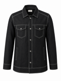 KWIT Denim-Style Linen Jacket – Black