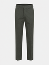 Olive Green Pure Cotton Twill Trousers