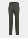 Olive Green Pure Cotton Twill Trousers