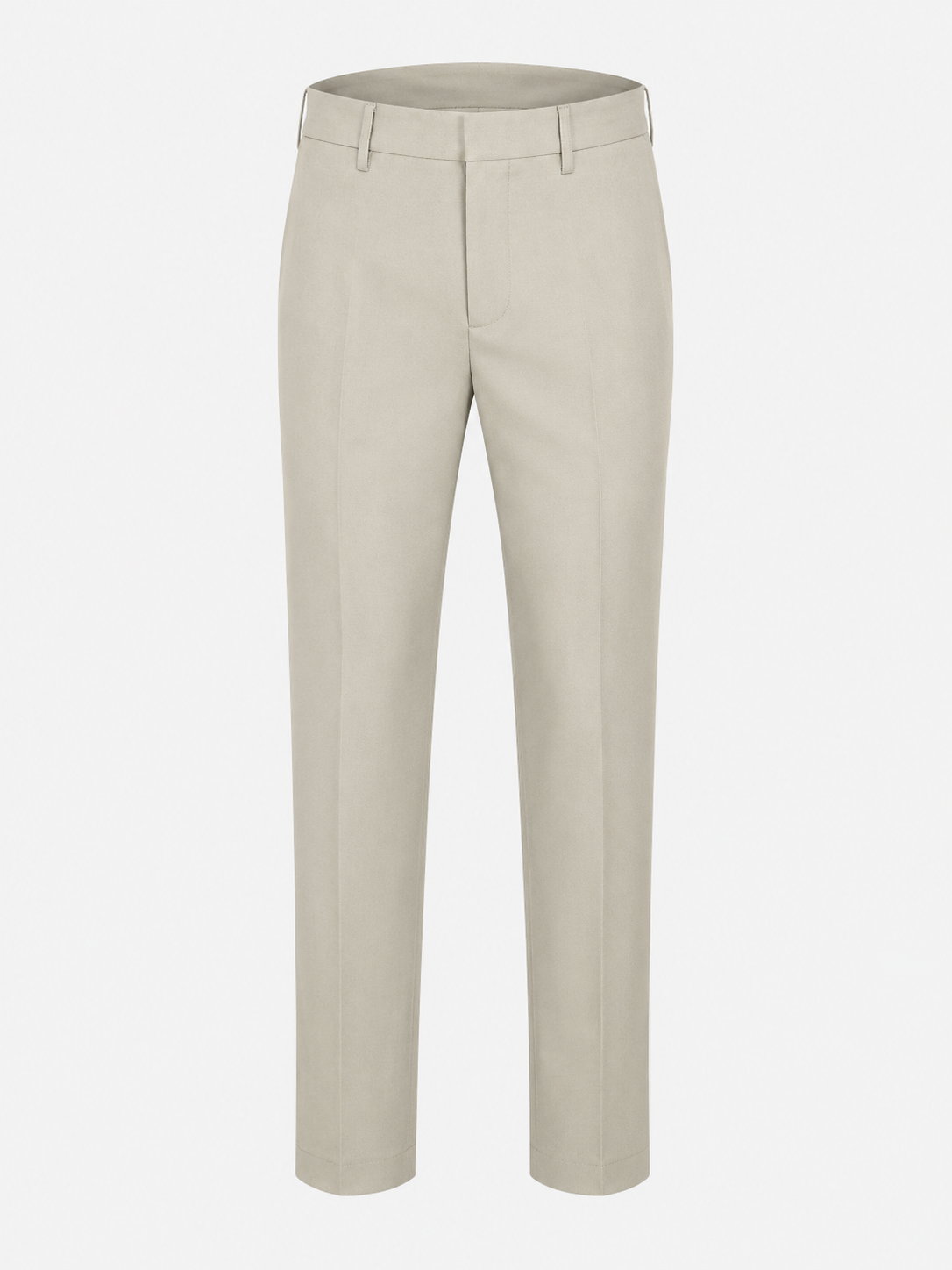Beige Pure Cotton Twill Trousers