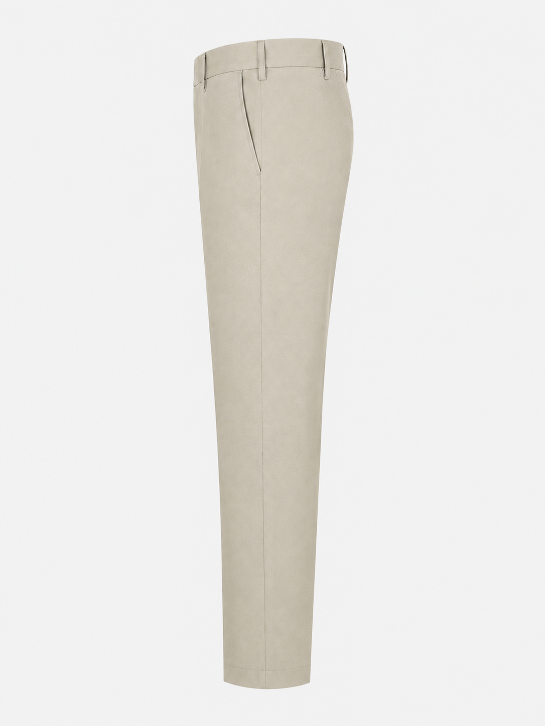 Beige Pure Cotton Twill Trousers
