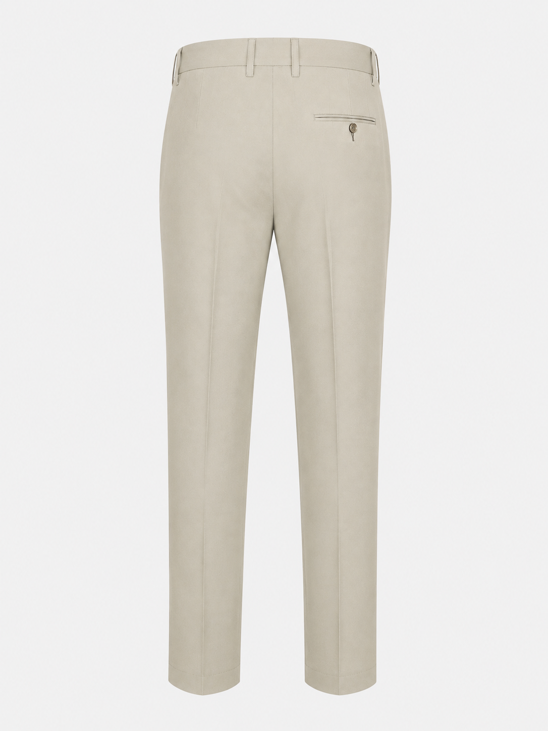 Beige Pure Cotton Twill Trousers