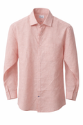Men's Linen Shirt - Peach Linen Classic