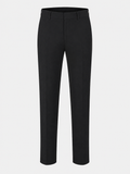 Black Pure Cotton Twill Trousers