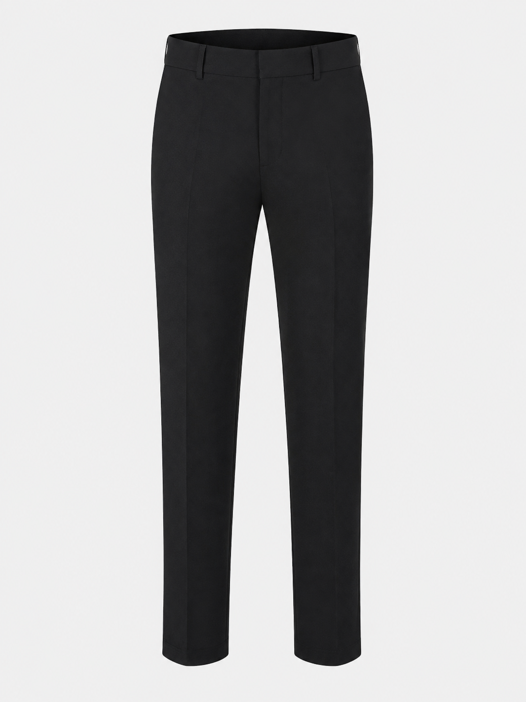 Black Pure Cotton Twill Trousers