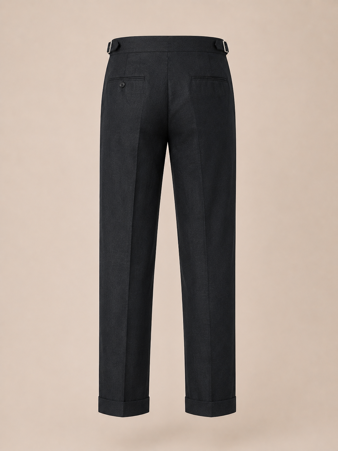 100% Pure Linen Gurkha Trousers - Black