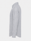 KWIT Pure Linen Shirt - Slate Grey and White Stripe