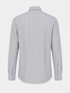 KWIT Pure Linen Shirt - Slate Grey and White Stripe
