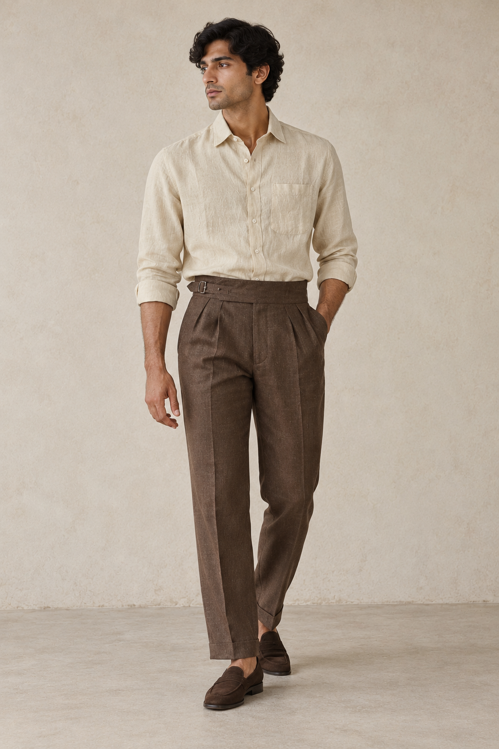 KWIT Pure Linen Shirt - Champagne Beige