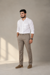 Camel Pure Cotton Twill Trousers