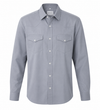 Silver Mist Dual-Pocket Cotton Shirt