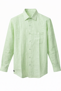 Men's Linen Shirt - Mint Pastel Linen