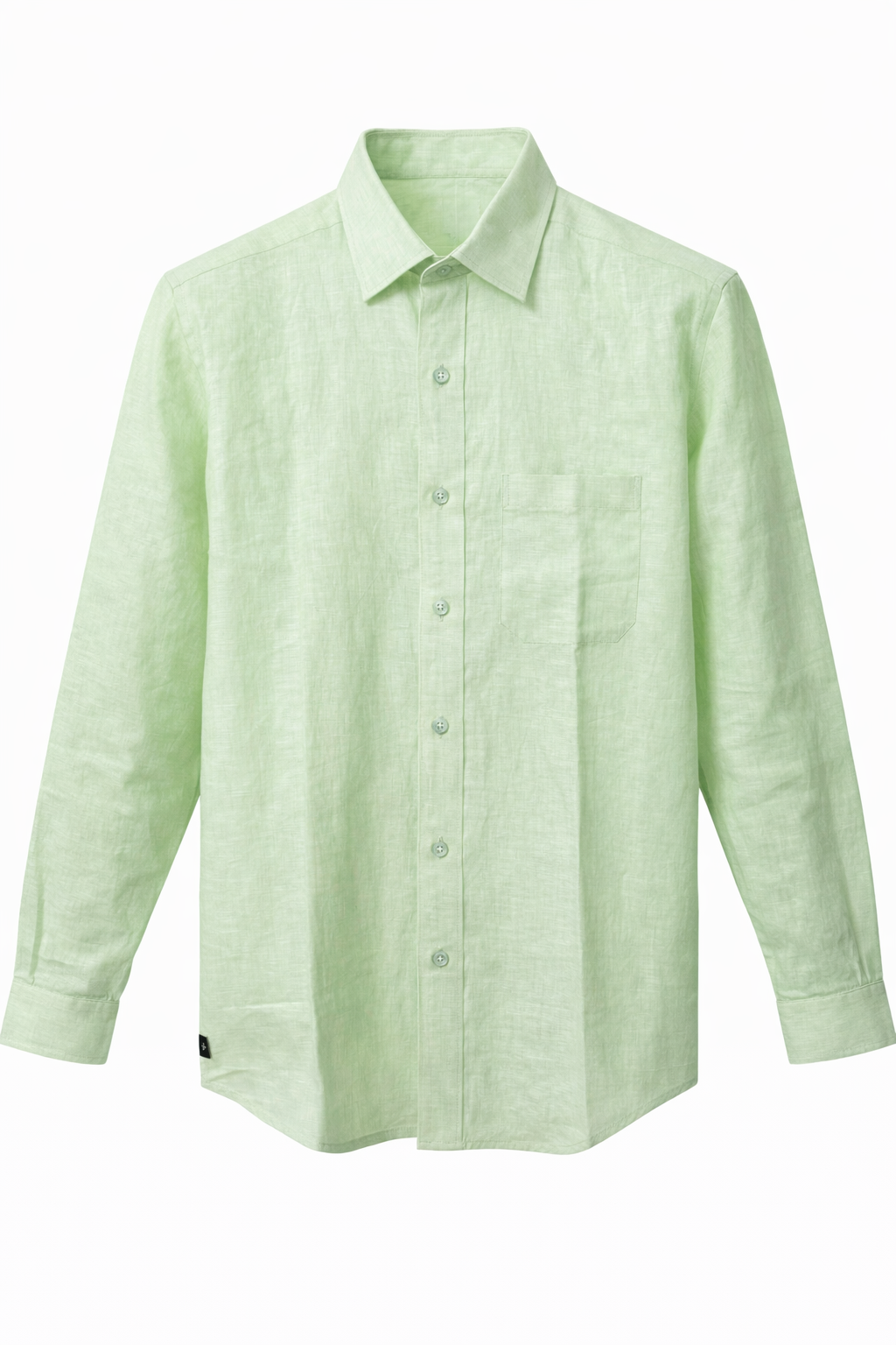 Men's Linen Shirt - Mint Pastel Linen