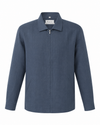 Steel Blue Zip Cotton Overshirt