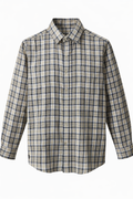 Men's Linen Shirt - Desert Khaki Check