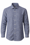 Men’s Linen Shirt - Dusty Steel Blue