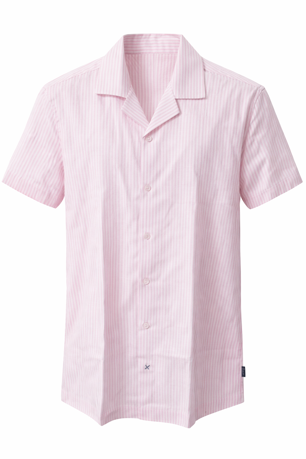 Men’s Linen Shirt - Blush Pink (Striped)