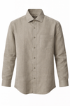 Men's Linen Shirt - Warm Taupe Beige