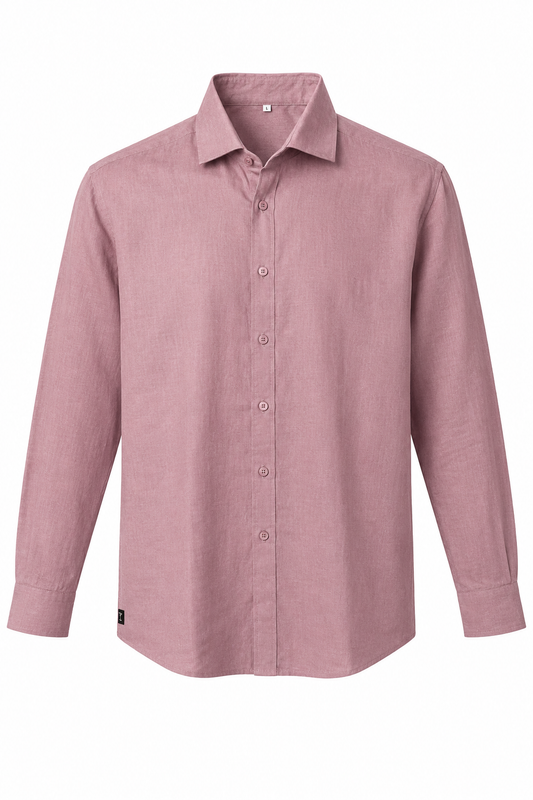 40 LEE Pure Linen Shirt – Dusty Rose