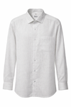 Men's Linen Shirt - Frost White Pinstripe