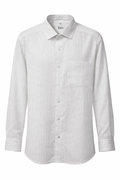 Men's Linen Shirt - Frost White Pinstripe