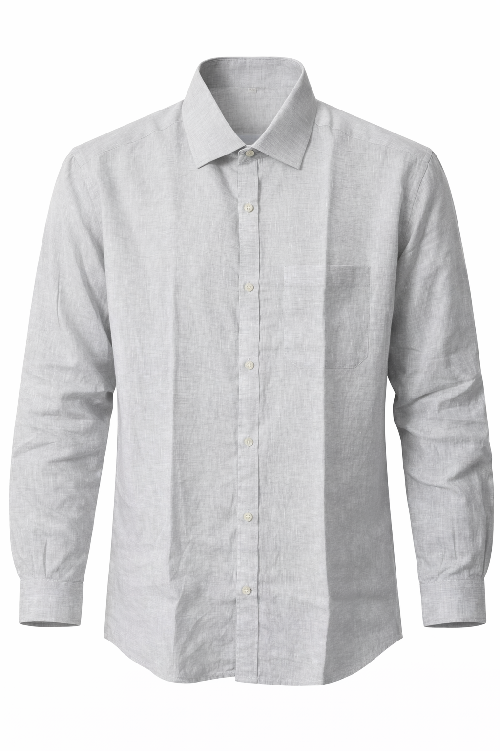 Men’s Linen Shirt - Light Ash Grey