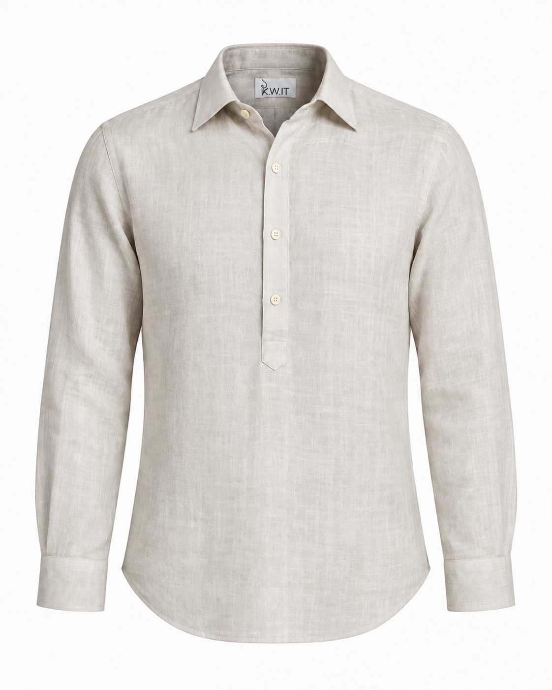 KWIT Pure Linen Shirt - Stone Beige