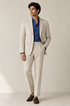 KWIT Pure Linen Shirt - Royal Blue Pencil Stripe